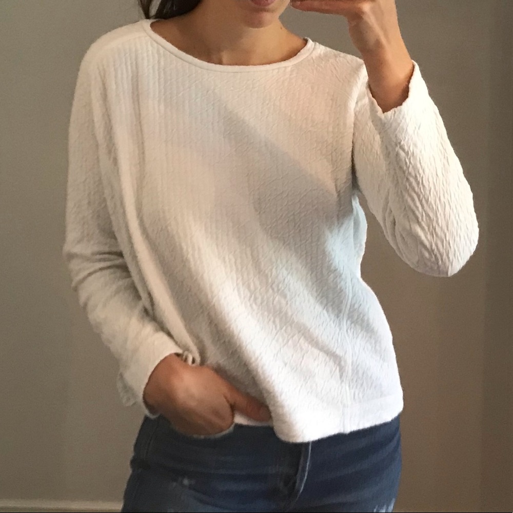 Zara textured long sleeve top